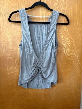 LULULEMON Light Gray ruched back Tank 6